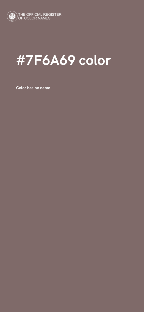 #7F6A69 color image