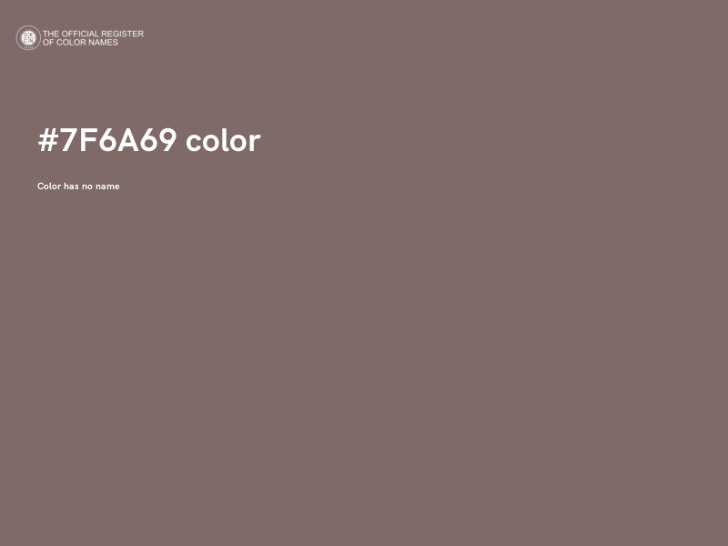 #7F6A69 color image