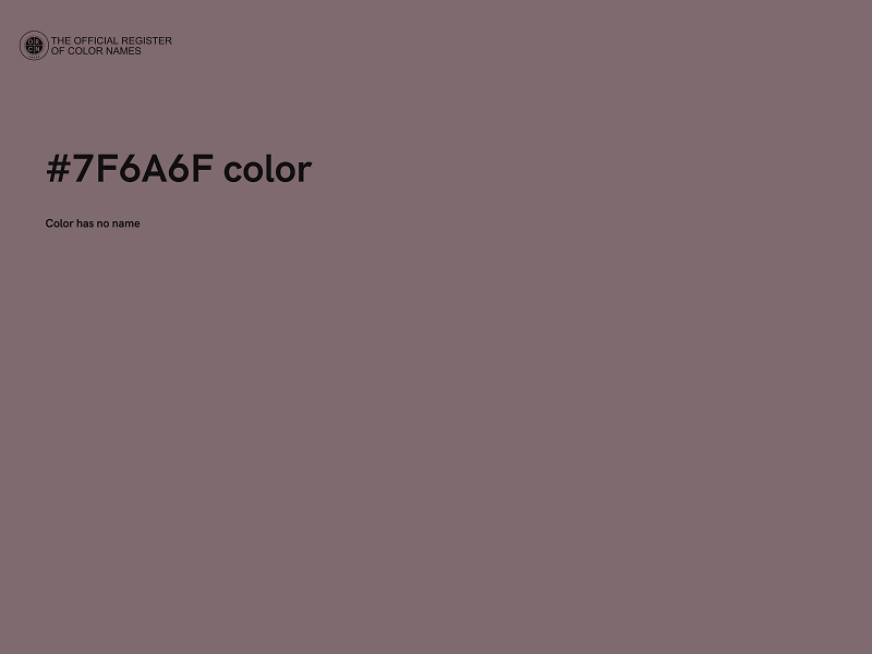 #7F6A6F color image