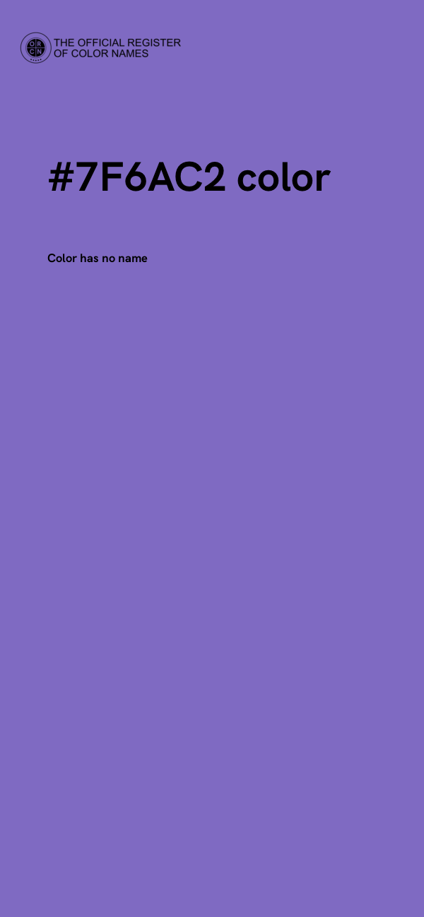 #7F6AC2 color image
