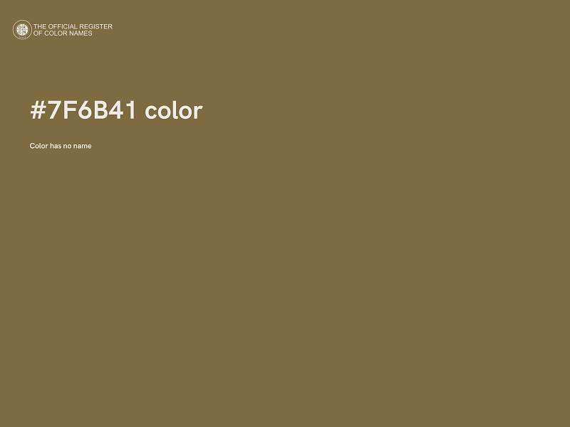 #7F6B41 color image