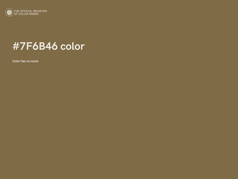 #7F6B46 color image