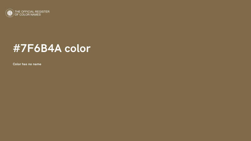 #7F6B4A color image