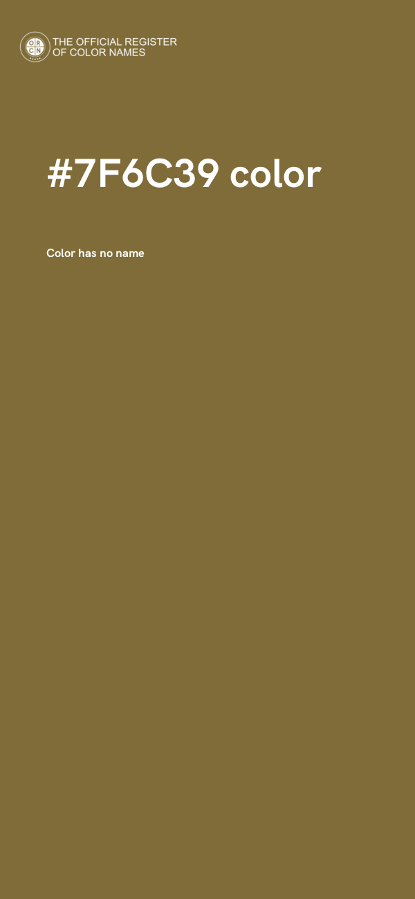 #7F6C39 color image