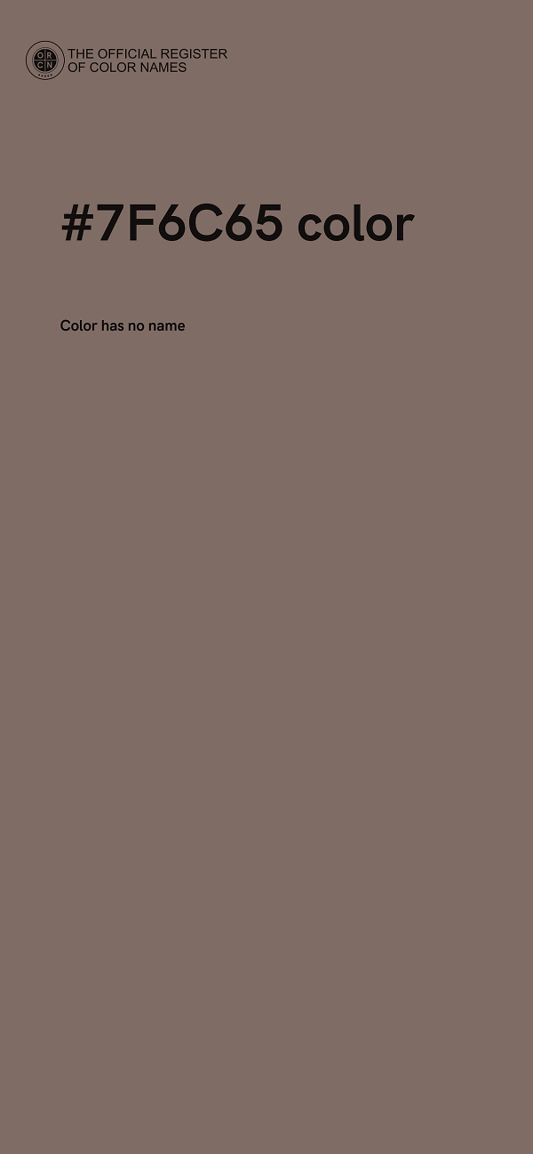 #7F6C65 color image
