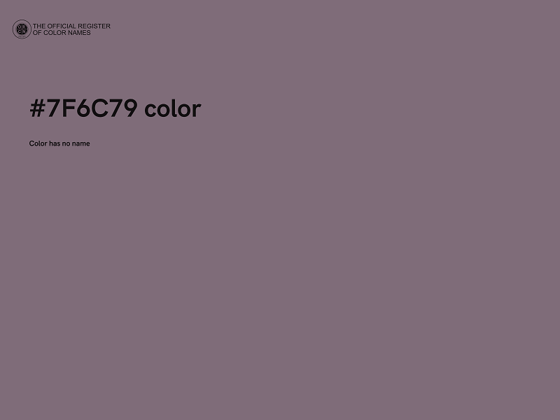 #7F6C79 color image