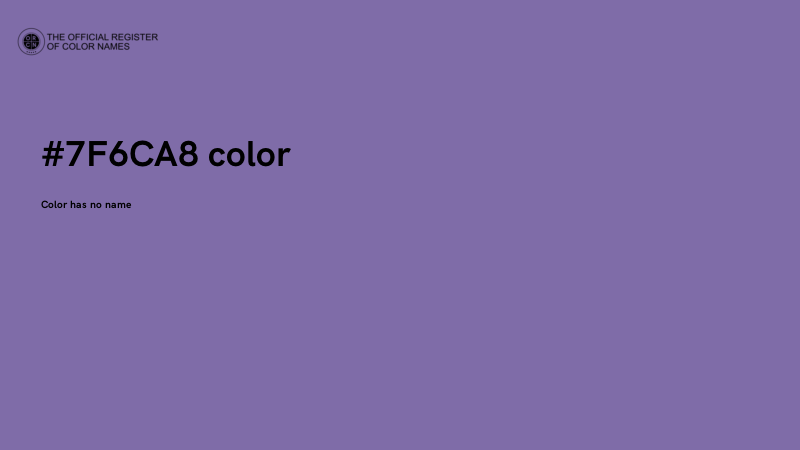 #7F6CA8 color image