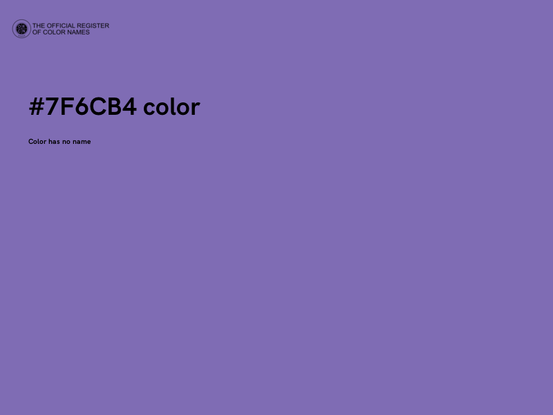 #7F6CB4 color image
