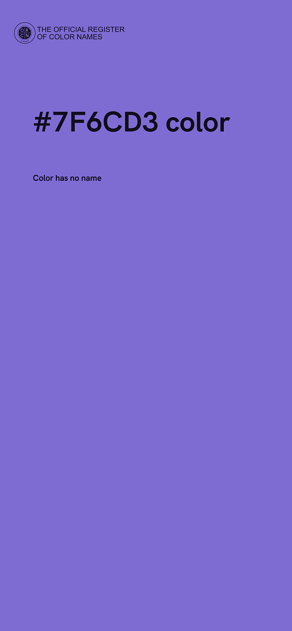 #7F6CD3 color image
