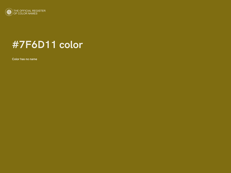 #7F6D11 color image