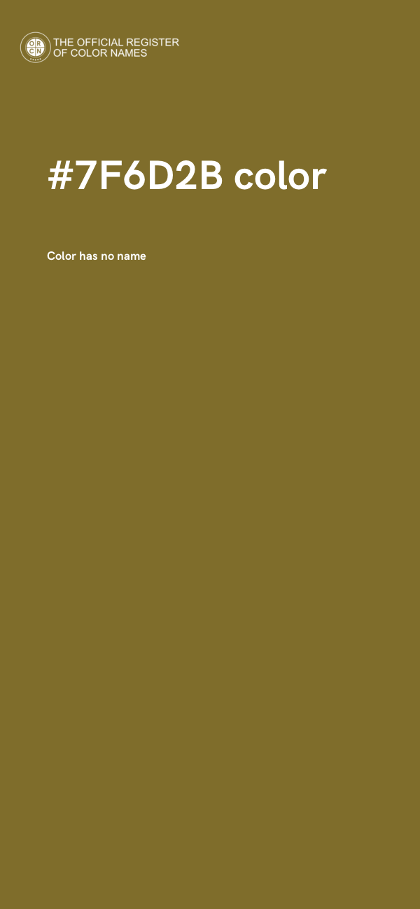 #7F6D2B color image