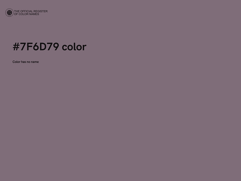 #7F6D79 color image