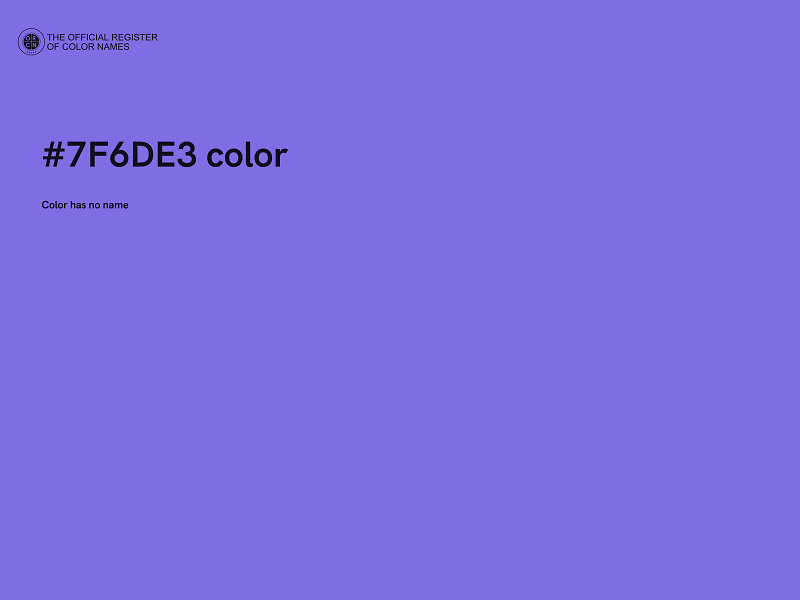 #7F6DE3 color image