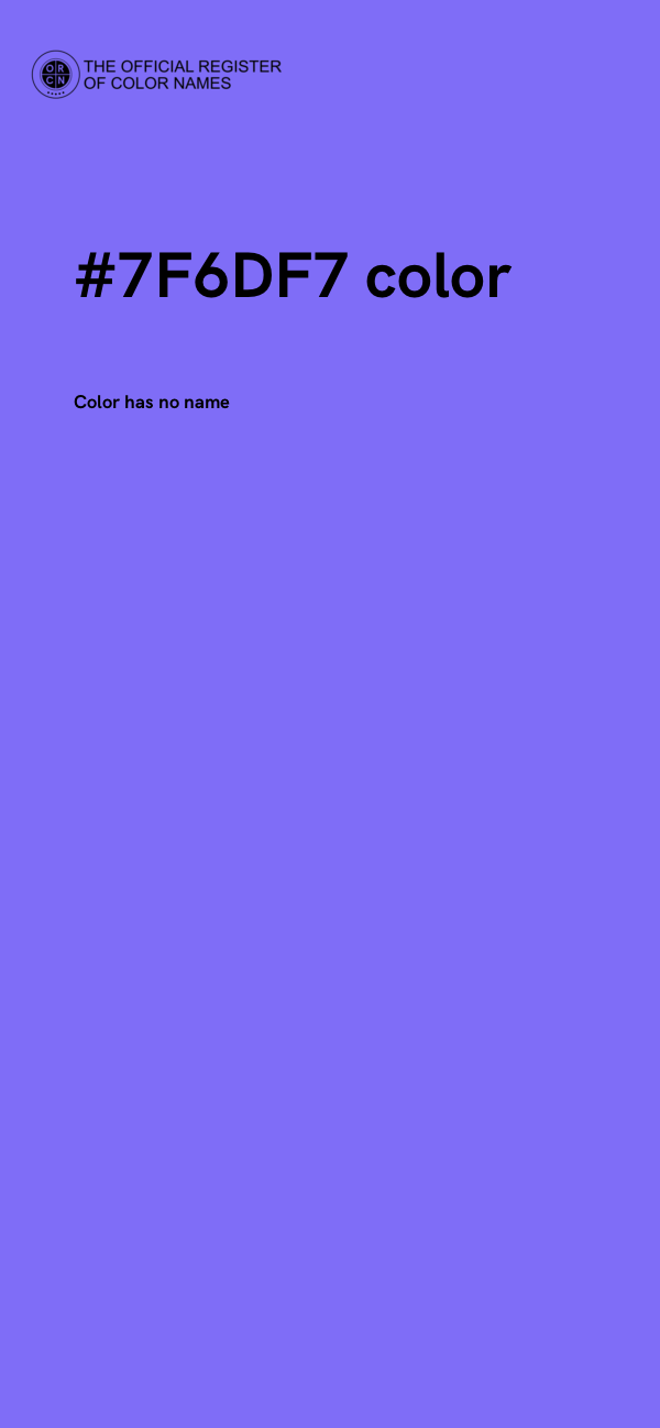 #7F6DF7 color image