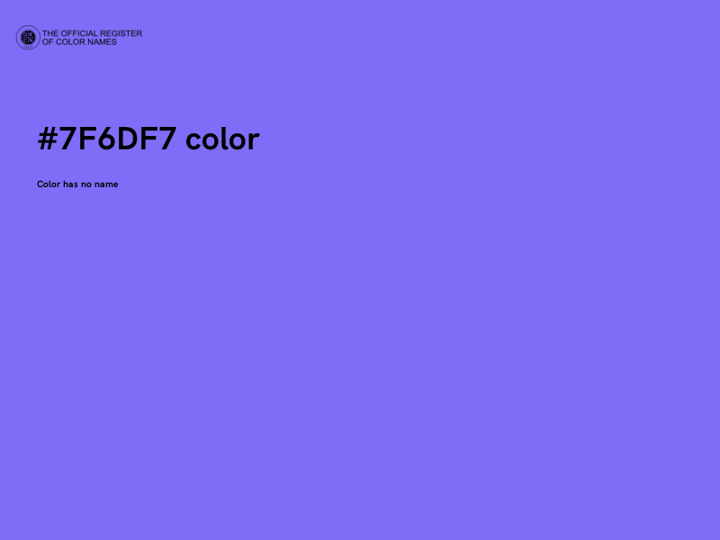 #7F6DF7 color image