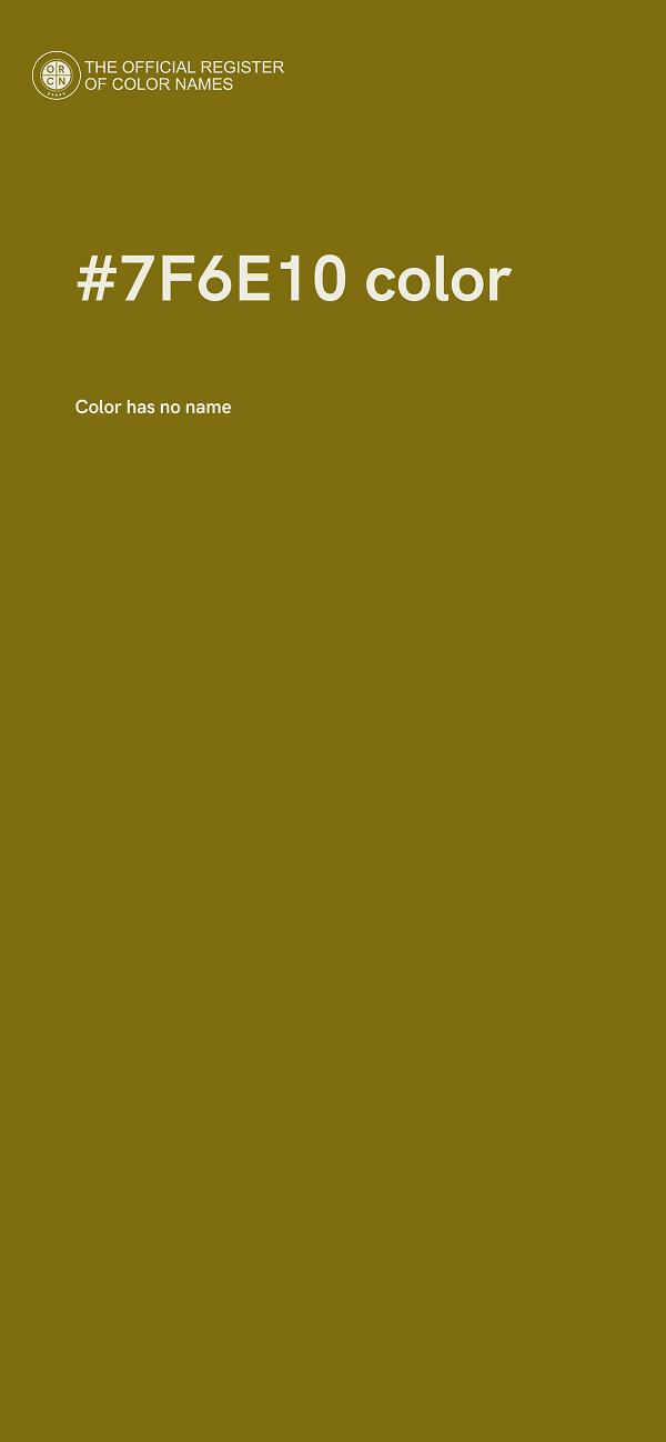#7F6E10 color image