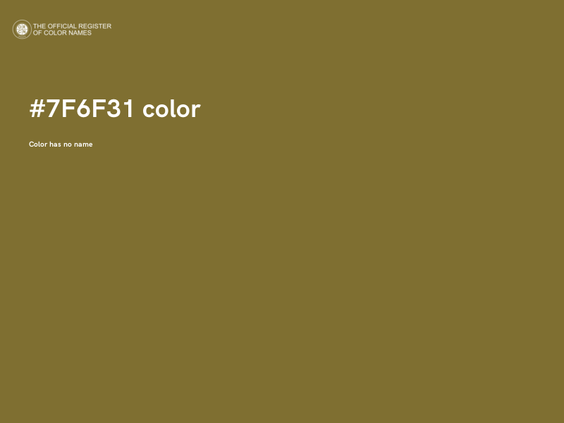 #7F6F31 color image
