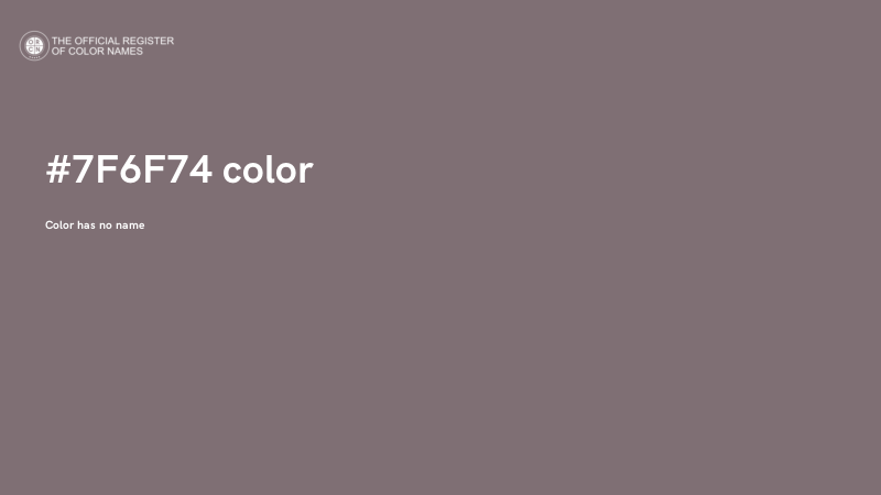 #7F6F74 color image