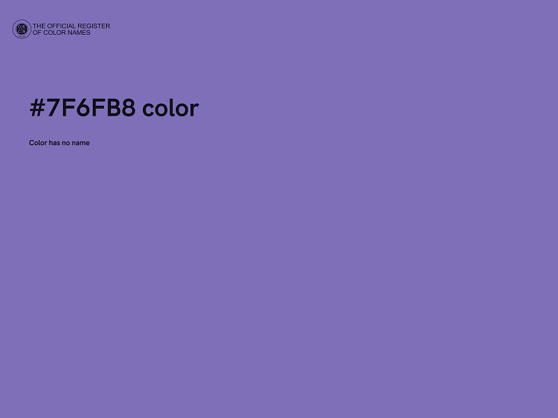 #7F6FB8 color image