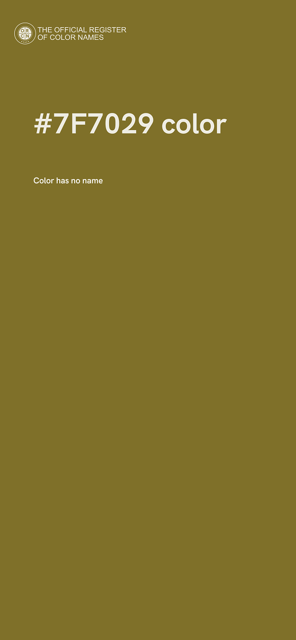 #7F7029 color image