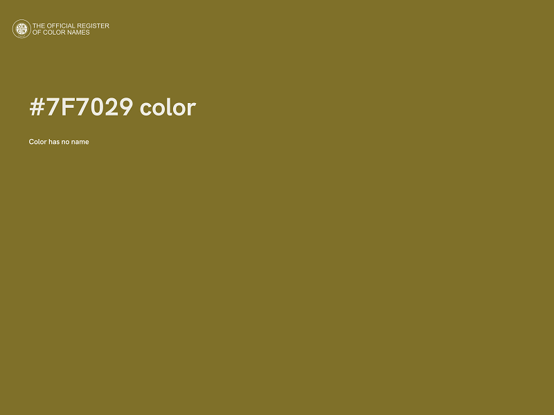 #7F7029 color image
