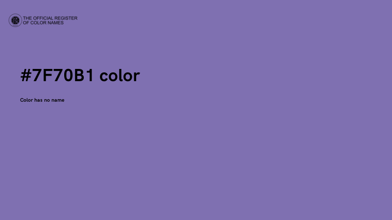 #7F70B1 color image