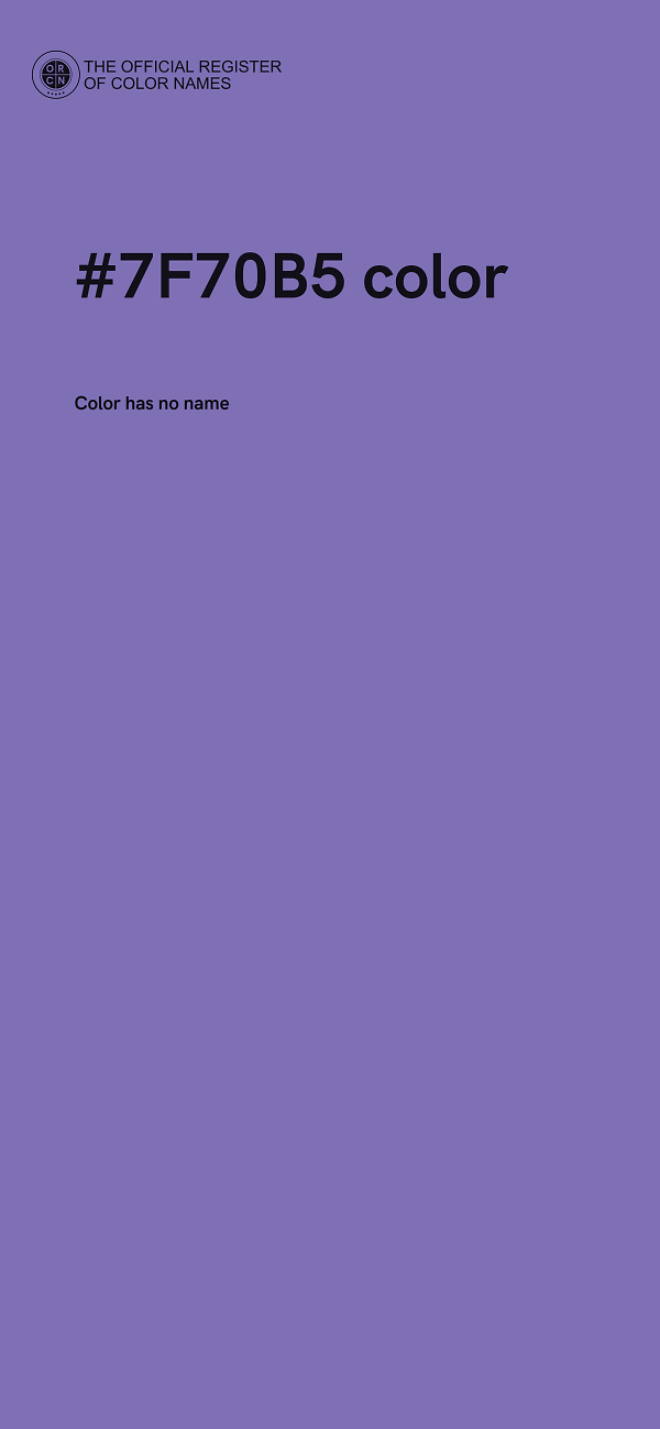 #7F70B5 color image