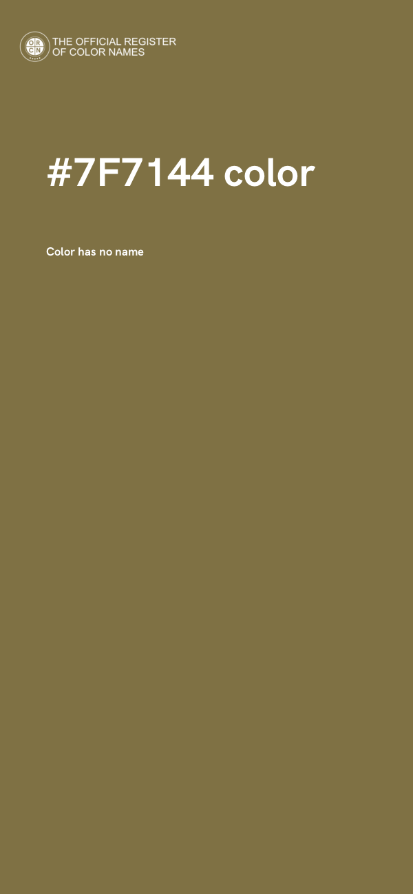 #7F7144 color image