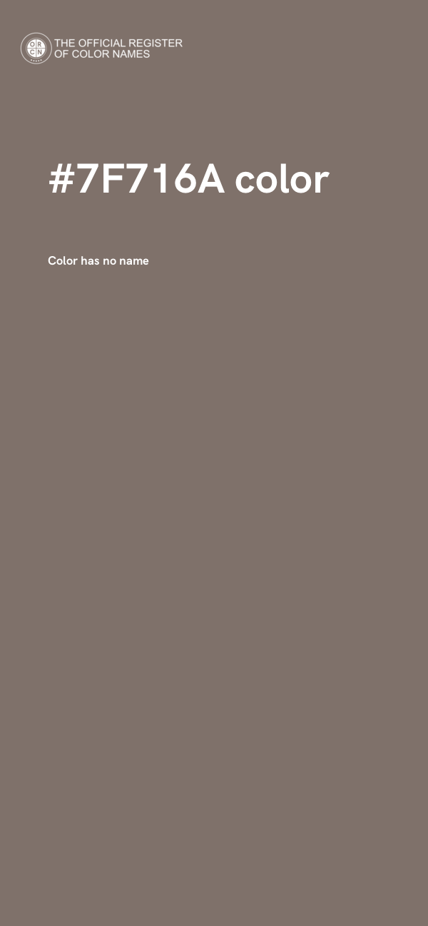 #7F716A color image