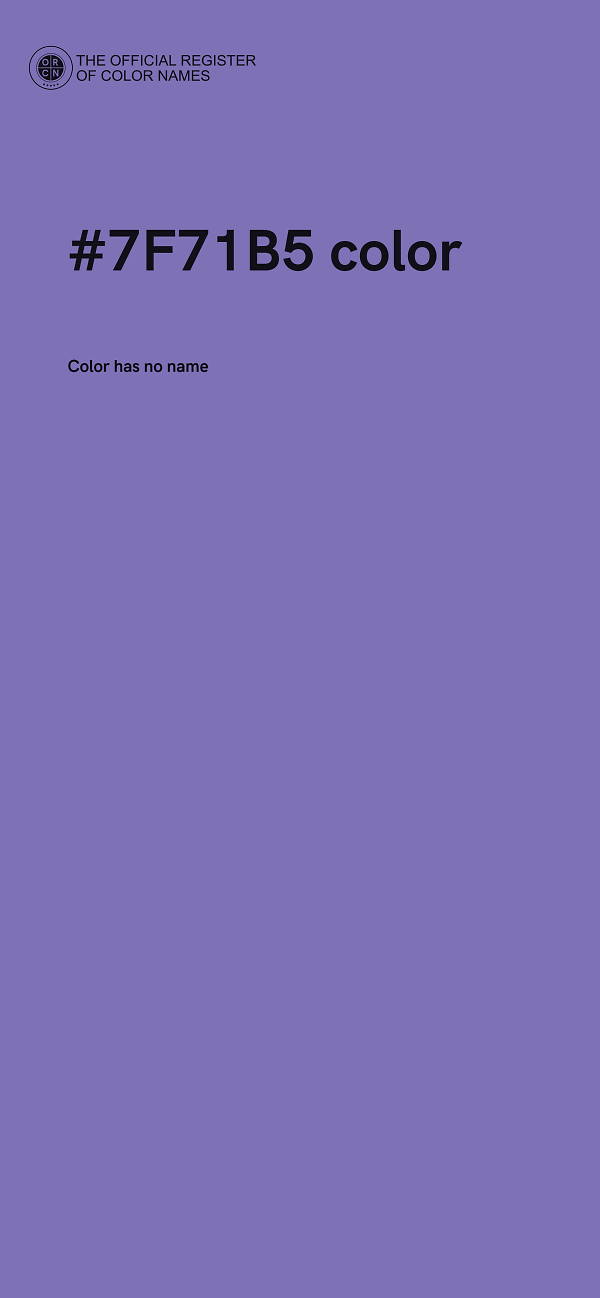 #7F71B5 color image