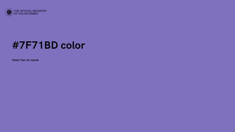 #7F71BD color image