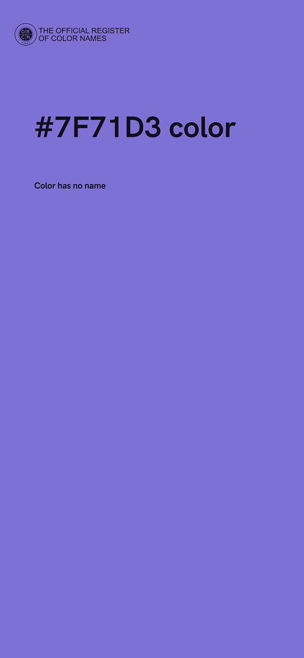 #7F71D3 color image