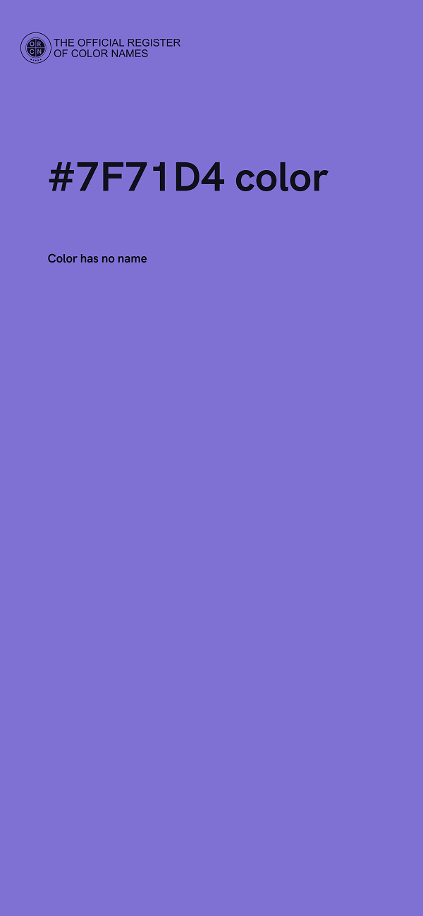 #7F71D4 color image