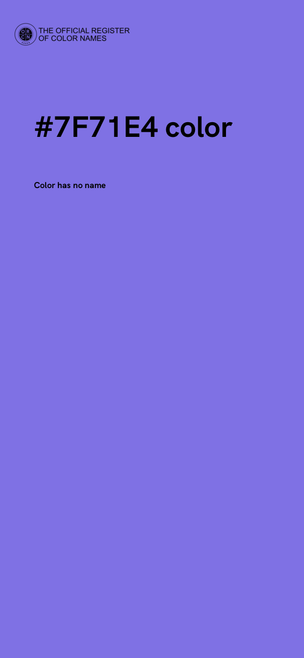 #7F71E4 color image