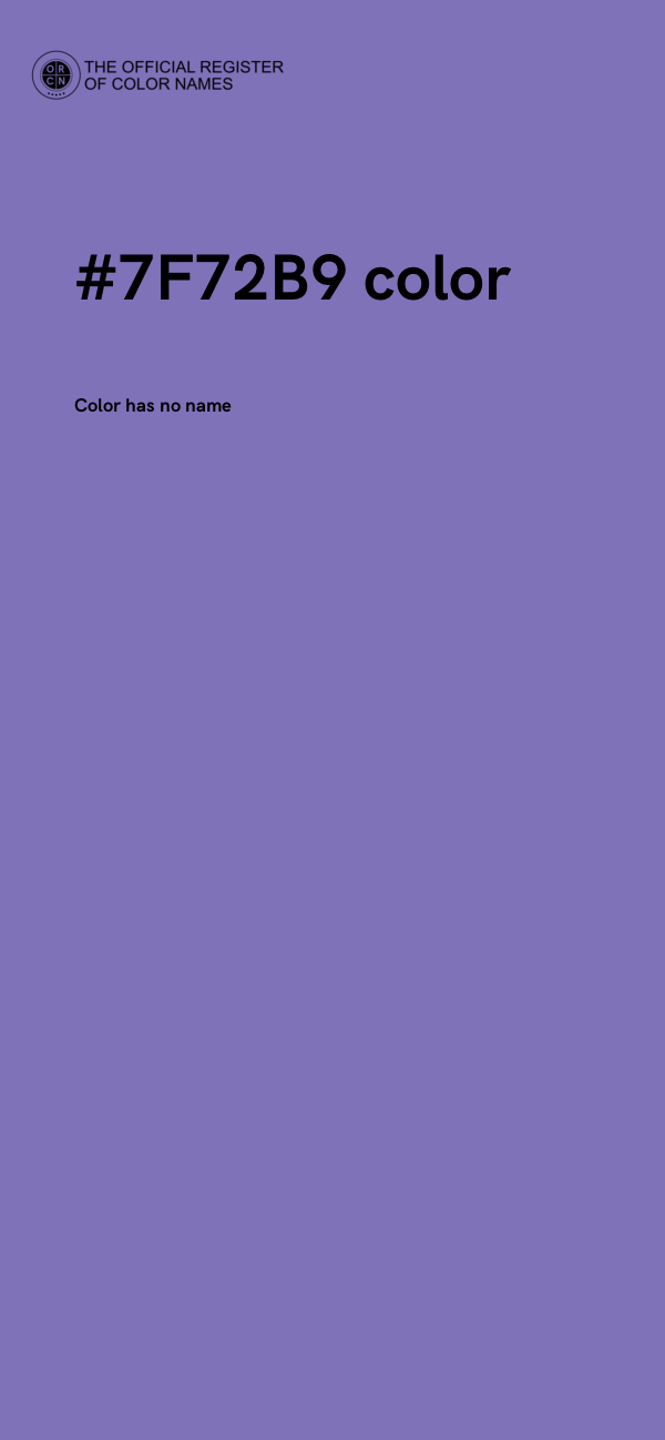 #7F72B9 color image