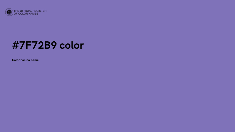 #7F72B9 color image