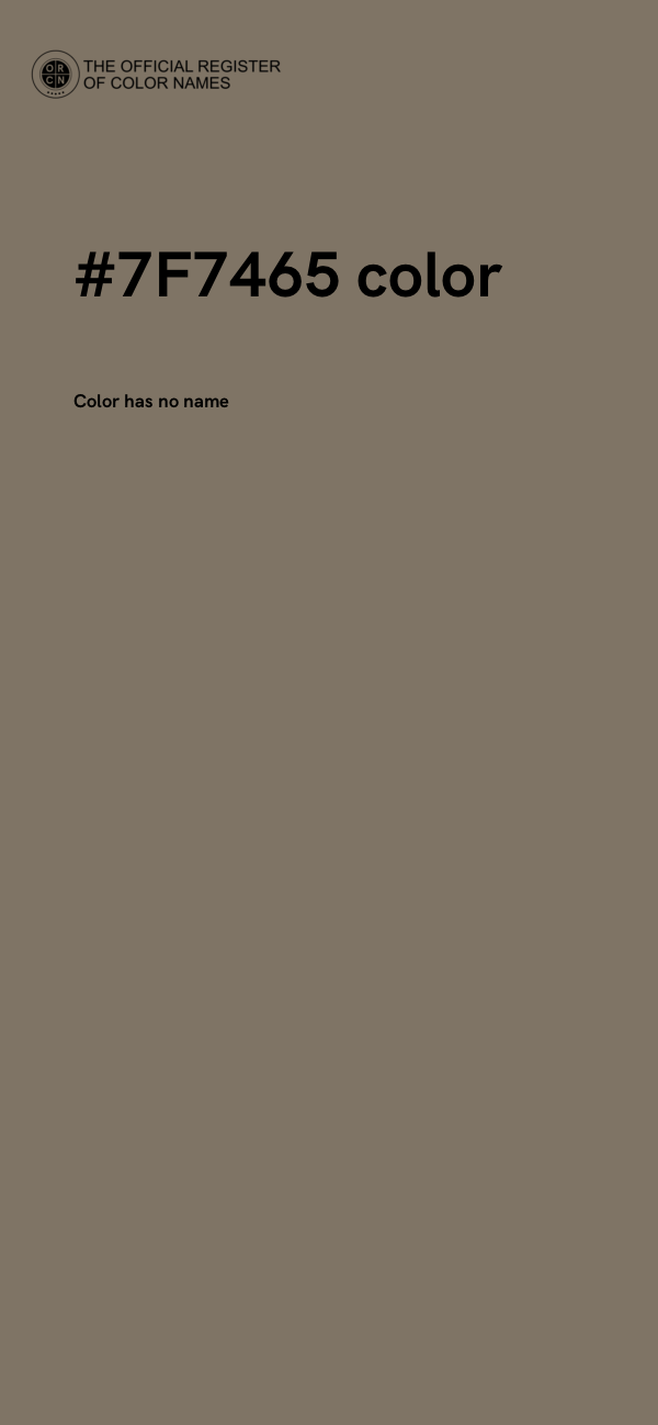 #7F7465 color image