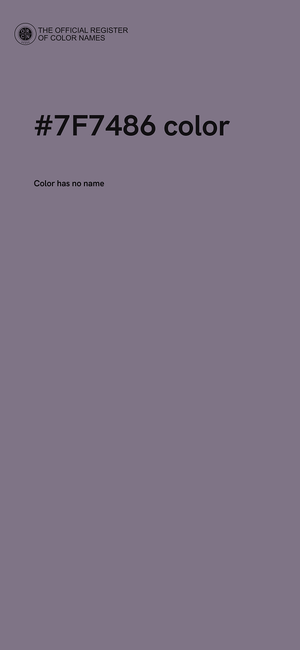 #7F7486 color image
