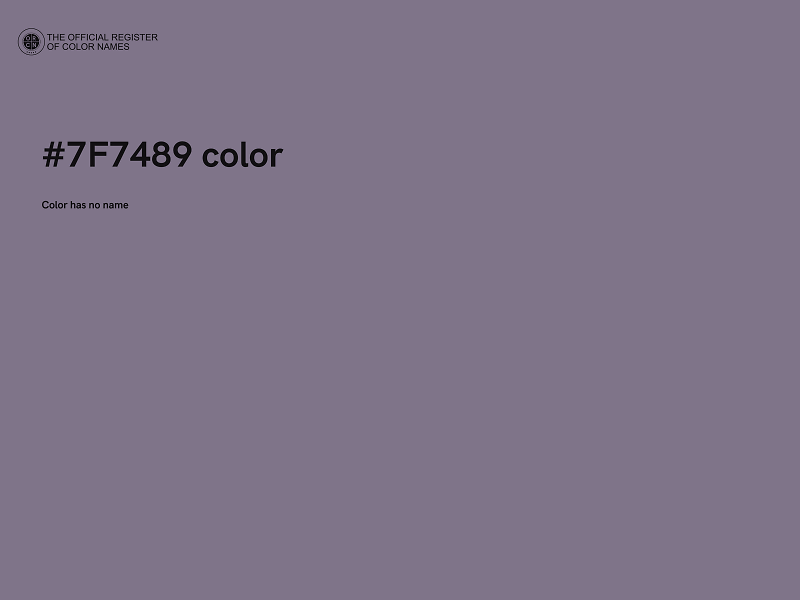 #7F7489 color image