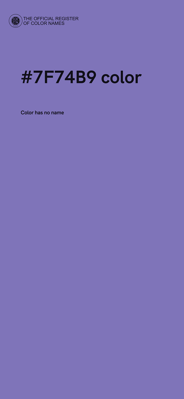 #7F74B9 color image