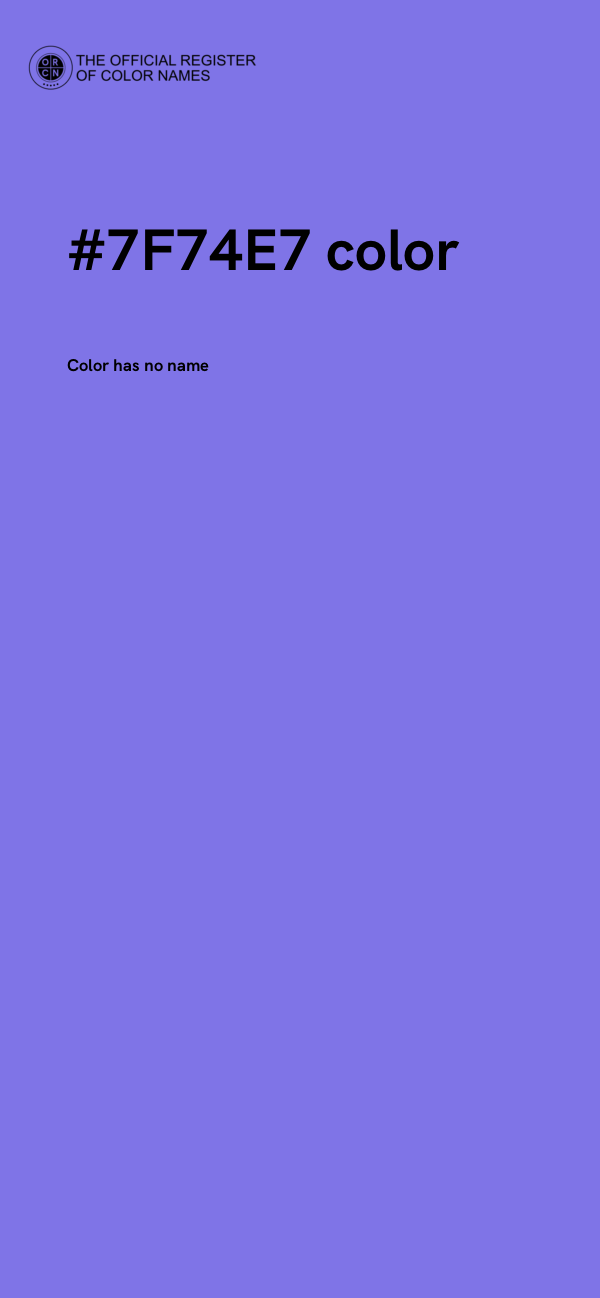 #7F74E7 color image