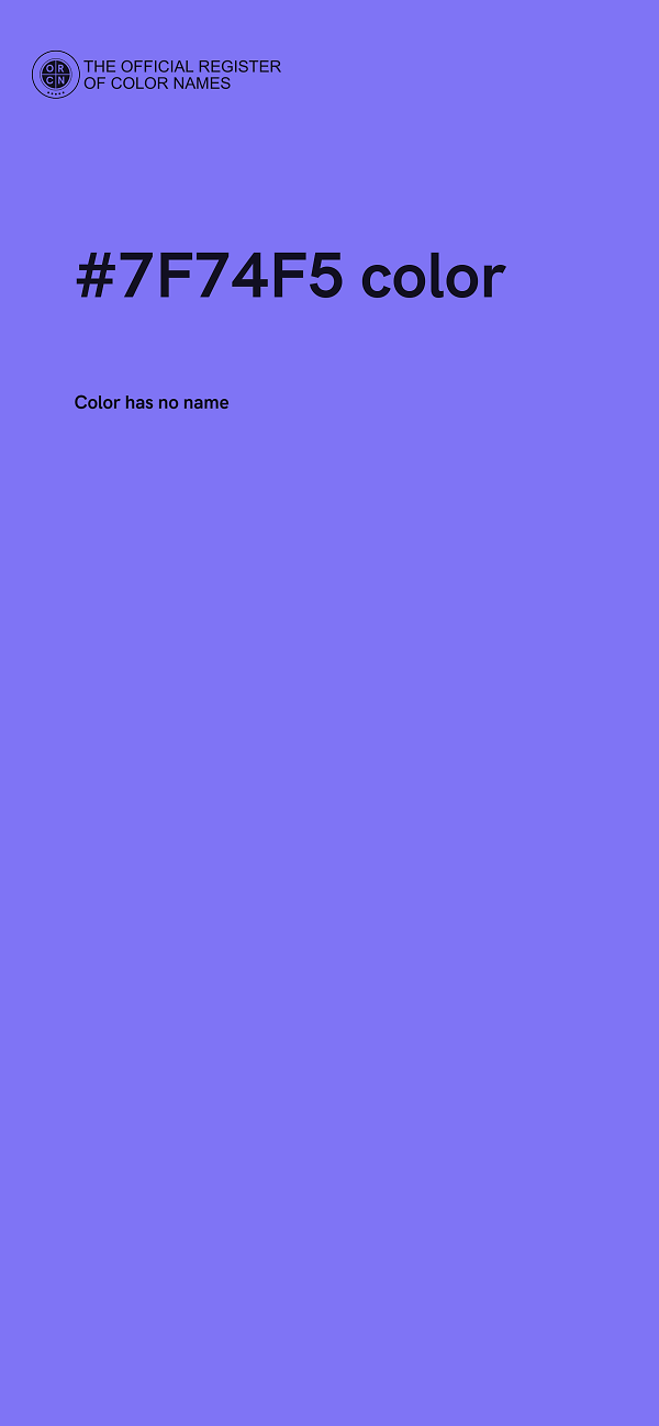 #7F74F5 color image