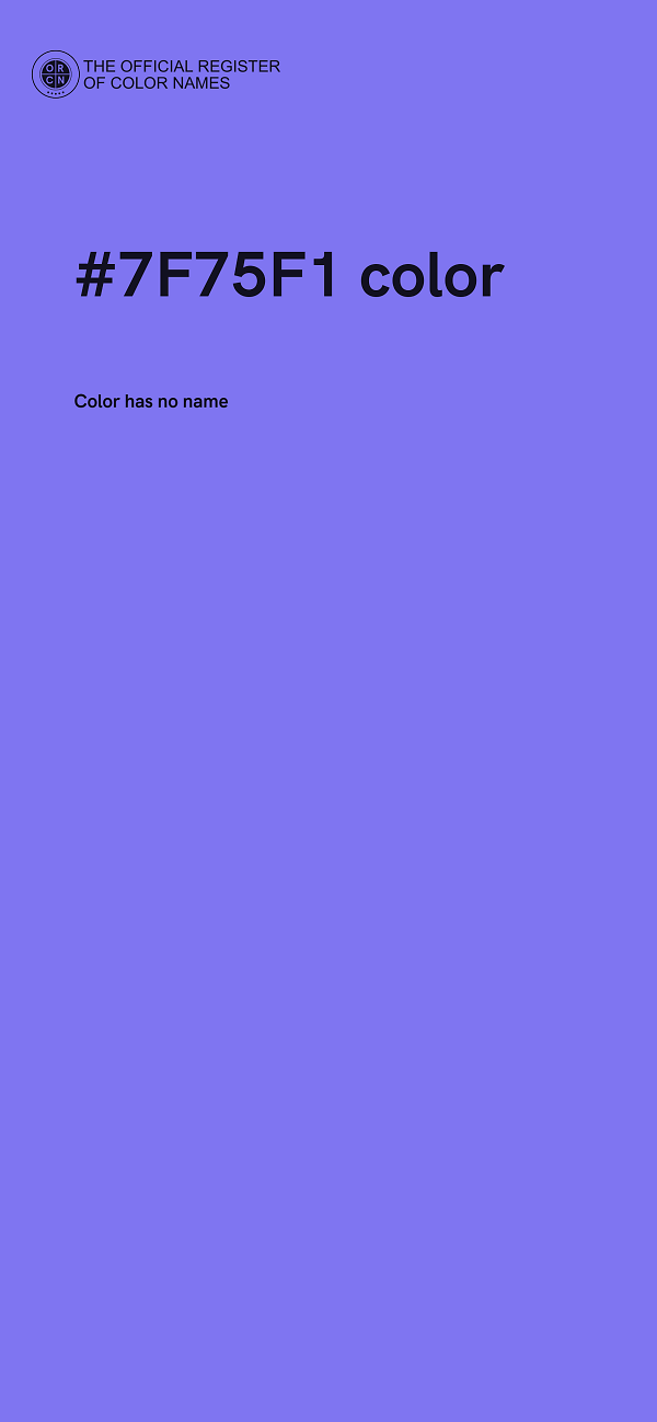 #7F75F1 color image