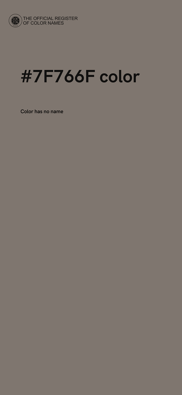 #7F766F color image