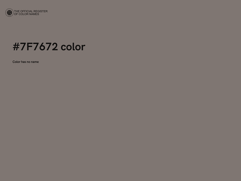 #7F7672 color image