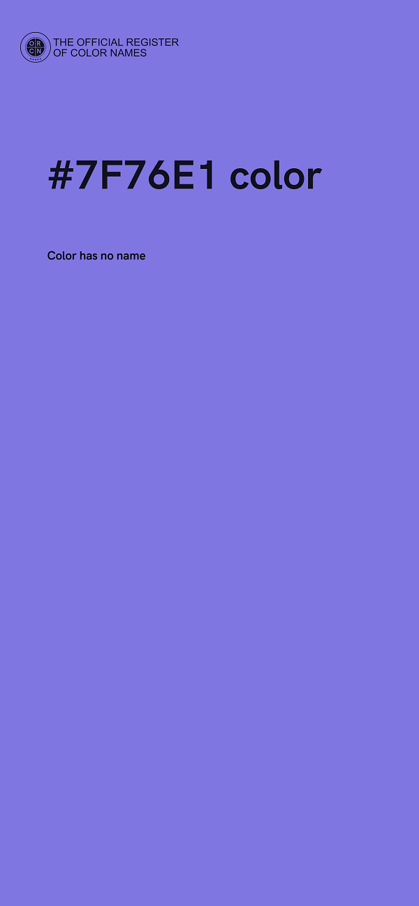 #7F76E1 color image