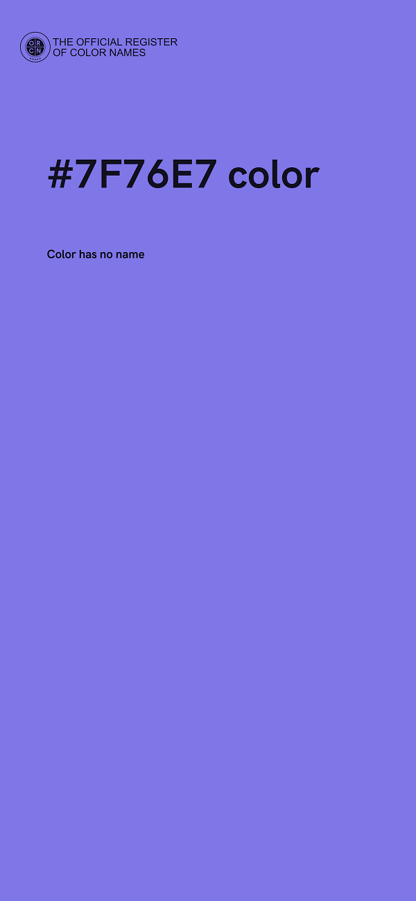 #7F76E7 color image