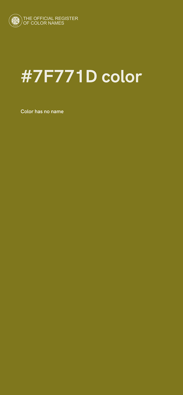 #7F771D color image