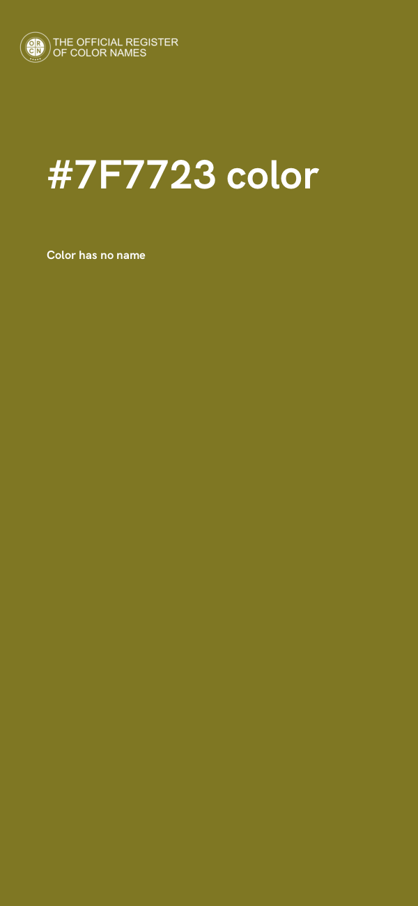 #7F7723 color image