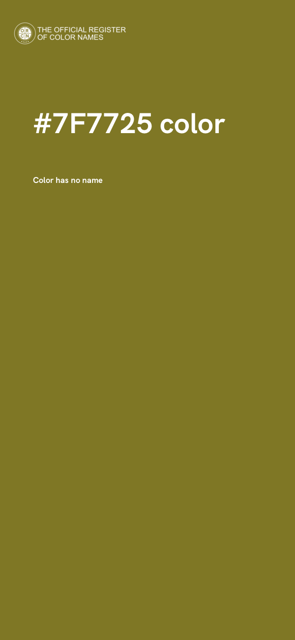 #7F7725 color image